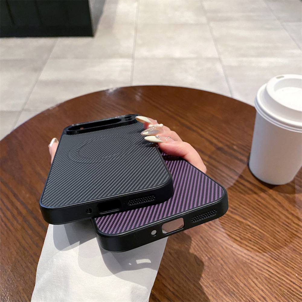 Dành Cho Google Pixel 9 Pro XL 9A Họa Tiết Sợi Carbon Từ Tính Ốp Lưng Điện Thoại Google Pixel 7 9 6 8 Pro XL 8A 7A 6A Pixel9 Pixel8 Pro Pixel9A Vỏ Da Bảo Vệ Chống Sốc