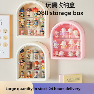 Pop Mart Tay Trưng Bày Tủ Trưng Bày Hộp Bảo Quản Búp Bê Treo Tường Tay Màn Hình Đứng Hộp Bảo Quản Dễ Thương