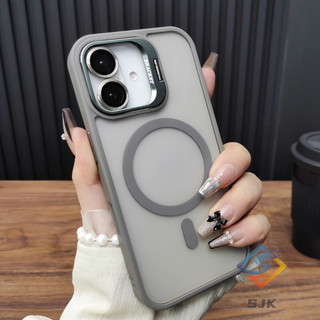 Đi kèm với giá đỡ ống kính ốp điện thoại mờ cho iPhone 16 Pro Max 15 14 13 12 11 Pro Max plus ốp lưng cứng mờ chống vân tay có lực hút từ tính