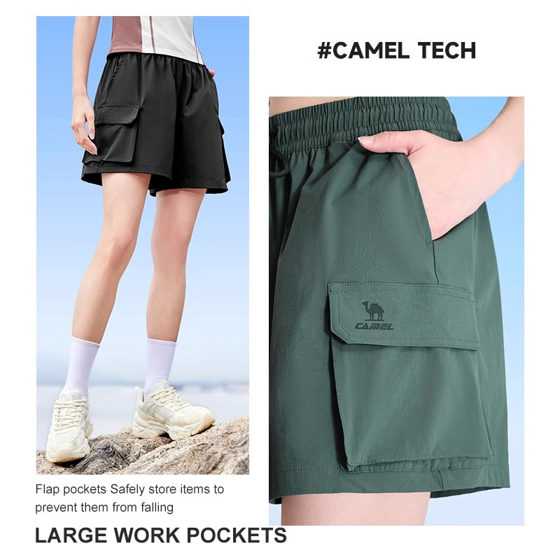Ảnh Quần short thể thao CAMEL CROWN dành cho nữ leo núi chống nắng thông thường quần short khô nhanh 2