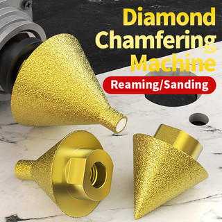 Mũi Phay Hình Nón Kim Cương, Dụng Cụ Mở Lỗ Đá, Diamond Chamfer Finger Bit, 38mm & 50mm, Chất Lượng Cao