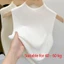 Áo len dệt kim YRBWD, Áo ba lỗ cổ nửa cổ không tay, Áo hai dây giảm béo màu trơn thời trang dành cho nữ