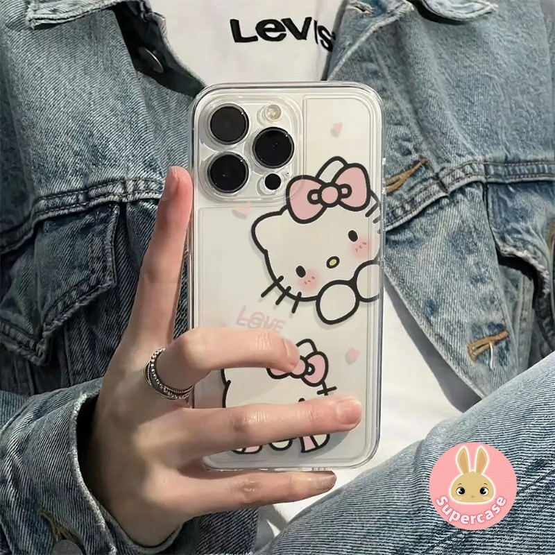 HOT Kitty Cat Hoạt Hình Dễ Thương Ốp Lưng Điện Thoại Samsung Galaxy S20 S10 Plus Note 20 Ultra 10 Plus 10 + S20 + FE S10 + F23 M53 M51 M33 M31s Vỏ Điện Thoại Cô Gái Dễ Thương Trong Suốt