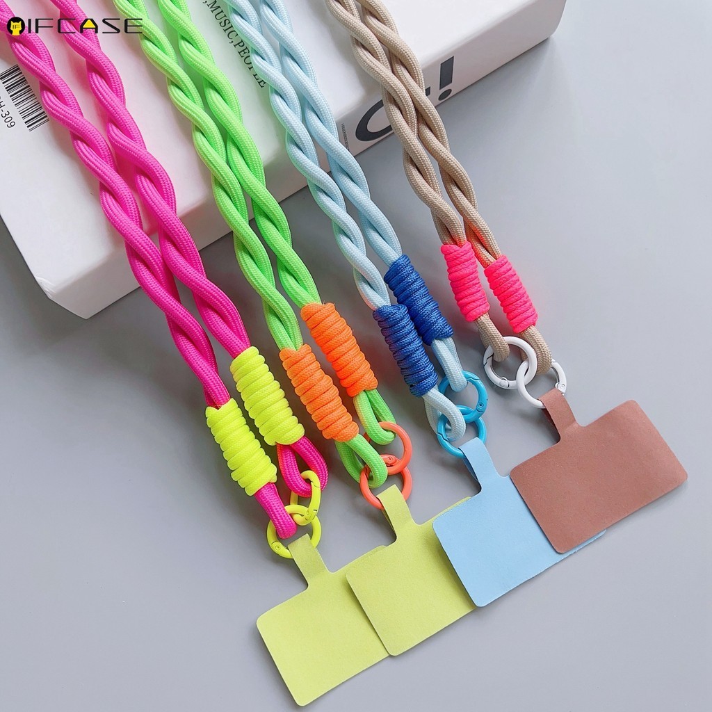 Dây đeo cổ đa năng nylon nhiều màu cho điện thoại và thẻ ID
