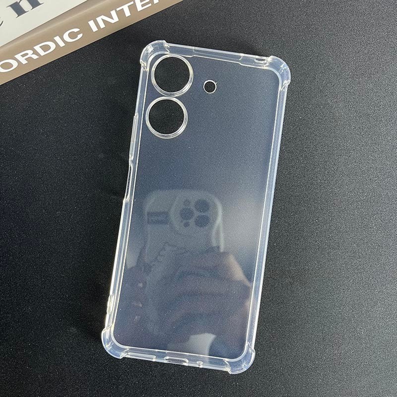 Ốp lưng Redmi 13C silicon trong suốt dẻo cao cấp chống sốc viền vuông bảo vệ cam điện thoại