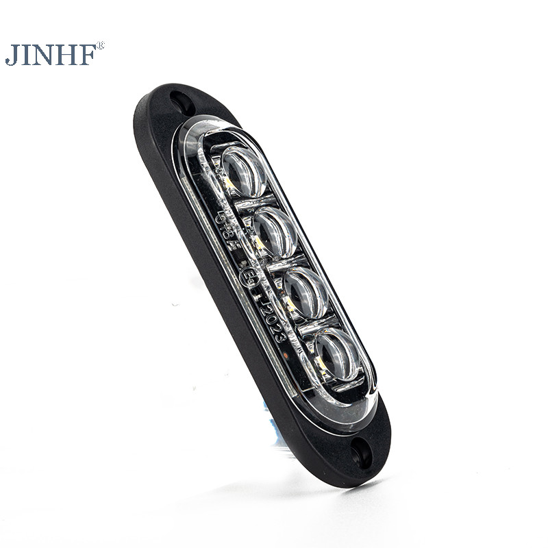 Jinhf 12V 24V Xe Tải LED Bên Đánh Dấu Ánh Sáng Xe Trailer DOT E8 Đánh Dấu Phản Quang Van Giải Phóng Đèn Cho Xe Tải RV Xe Buýt Thuyền HOT