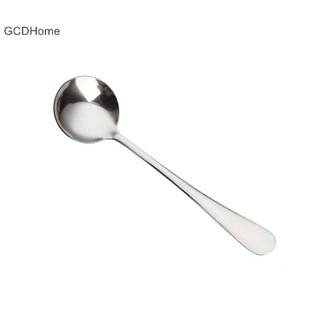 Gcdhome Thìa Cà Phê Thép Không Gỉ Tròn Tay Cầm Dài Kem Khuấy Mảnh Món Tráng Miệng Mật Ong Trộn Thìa Nhà Bếp Bộ Đồ Ăn Trang Trí HOT
