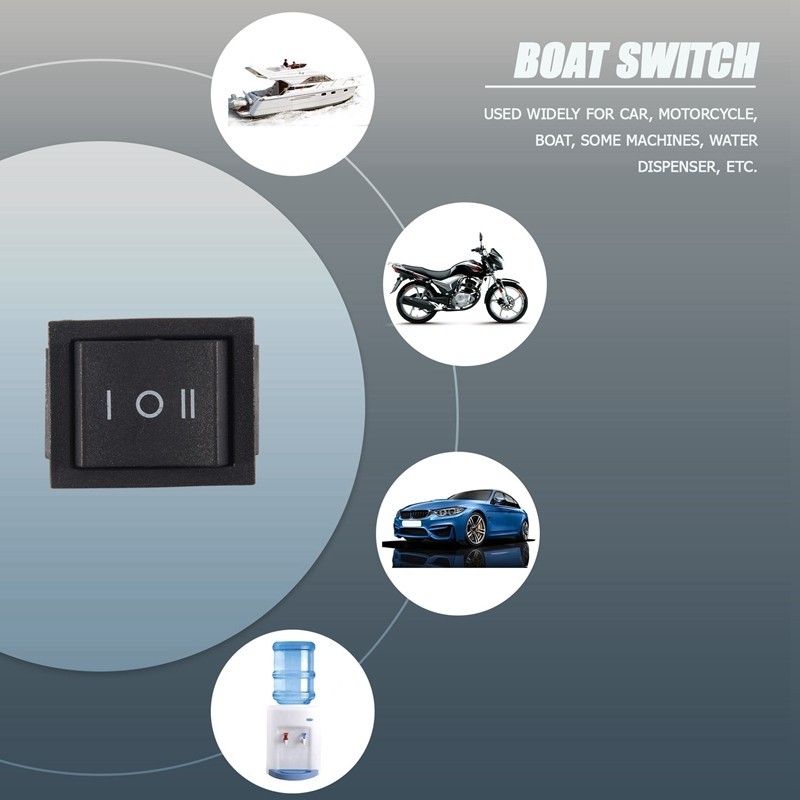 6 đầu cuối 3 vị trí BẬT / TẮT / BẬT DPDT Thuyền Rocker Switch 16A 250VAC 20A 125VAC