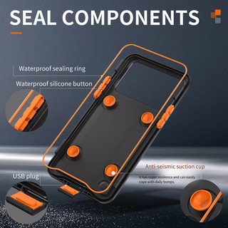 [Jlk] Ốp điện thoại chống sốc ốp lưng chống nước  IP68 ngoài trời cho iPhone 6.1 inch Vỏ bơi lặn dưới nước cho iPhone 17 Air 16 15 / 15Pro / 12 / 12 Pro / 13 / 13 Pro / 14 / 14 Pro