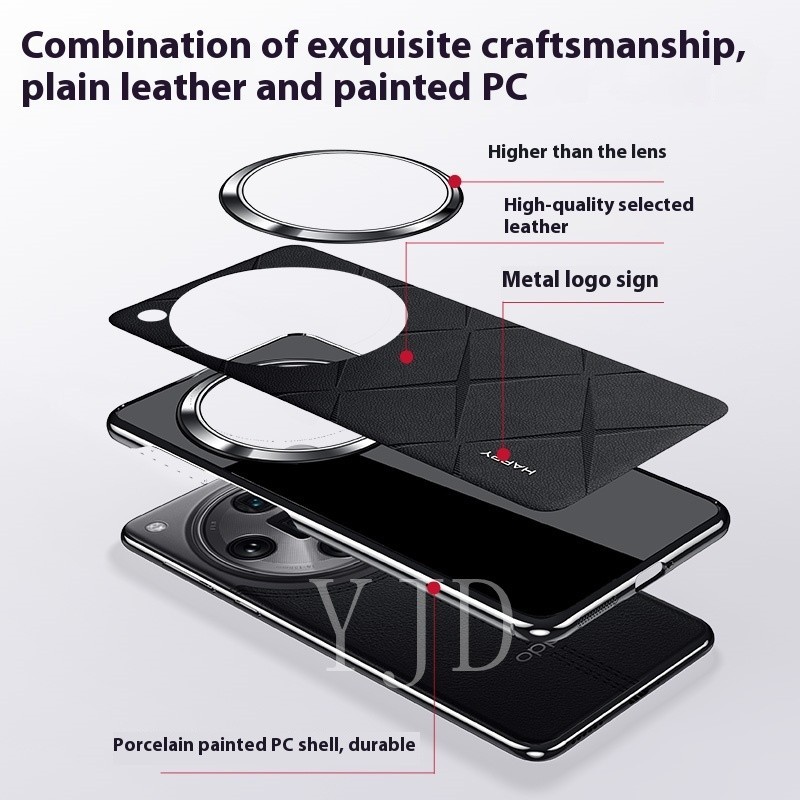 Ốp YJD Cho OPPO Find X7 Ultra Original Machine Leather Vỏ Điện Thoại Chống Sốc