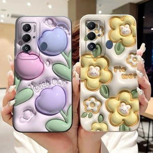 Dành Cho Tecno POVA NEO LE6 Ốp Điện Thoại Hoa Nhiều Màu Sắc In Hoa Họa Tiết Mềm Silionce Vỏ Cao Su Cho POVA NEO LE6h Cản