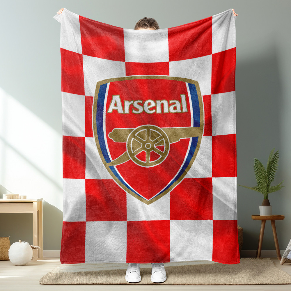 Arsenal F.C. Logo Flannel Chăn Một Mặt In Flannel Chăn Điều Hòa Không Khí Chăn Món Quà Tốt Nhất Cho Người