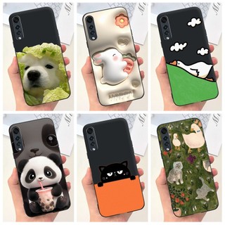 Dành Cho LG Nhung Vỏ LMG910EMW Mềm Màu Đen Silicon Vỏ Điện Thoại Hoạt Hình Dễ Thương Chống Sốc Dành Cho LG Velvet 5G LM-G900N Cản Trước