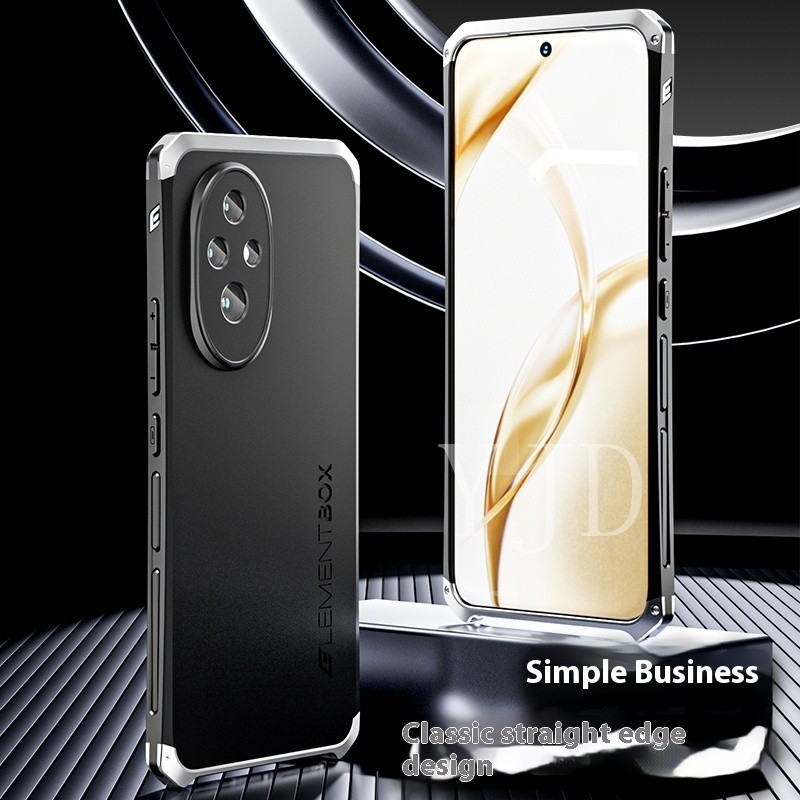 Ốp YJD Cho Honor 200 Pro Kim Loại Nối TPU Mờ Vỏ Điện Thoại Chống Sốc