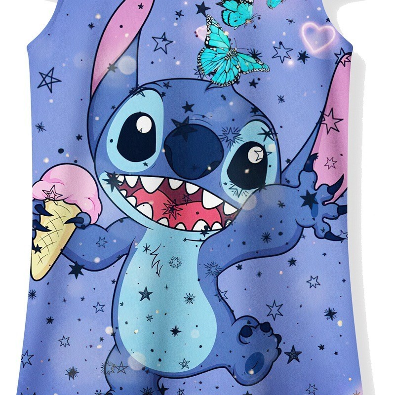 SY6 Stitch hoạt hình dễ thương váy cosplay colth cho trẻ em bé gái váy một mảnh đồ ngủ mặc giải trí YS6