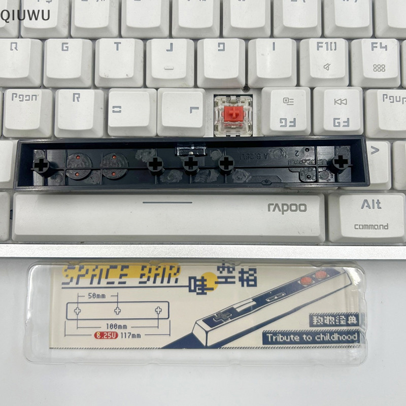 Qiuwu Retro Tay Cầm Chơi Game Keycap 6.25u spacebar Artisan Keycap Chất Liệu ABS Cho MX Switch Cho Bàn Phím Cơ Chơi Game Đen Trắng.