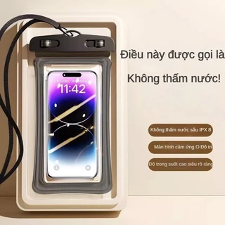 Túi đựng điện thoại di động chống nước khi đi bơi/lặn, tiện lợi khi sử dụng khi trời mưa