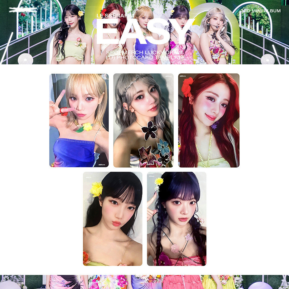 1-5 Cái / bộ LE SSERAFIM mini Album Thứ 3 DỄ DÀNG Photocards K4 POP idol POWER STATION Lucky Lomo Cards SAKURA CHAEWON YUNJIN KAZUHA EUNCHAE SOLO Lesserafim Kpop Bưu Thiếp Nhanh YM