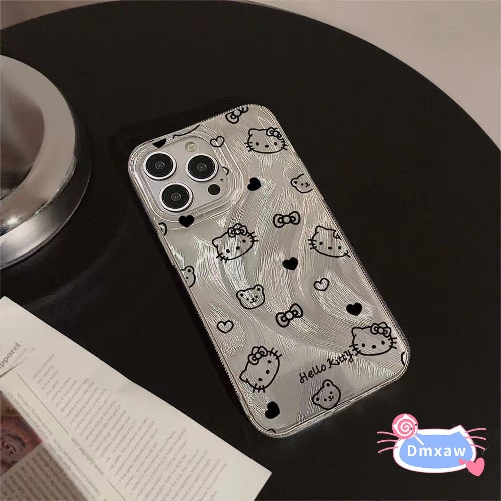 Nhiều Vỏ Hello Kitty Cho OPPO Reno 12 12F 11 11F 10 8 7 6 5 Pro Plus 4 Lite 8T 8Z 7Z 6Z 5Z 5F 5K 4F 5G 4G Vỏ Điện Thoại Hoạt Hình Dễ Thương Bling Lông Vũ Sợi Bìa Mềm