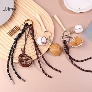 Luimo Ins Dây Bóng Chày Móc Khóa Thể Thao Sáng Tạo Móc Khóa Hợp Thời Trang Túi Dệt Bé Gái Mặt Dây Chuyền Chìa Khóa Phụ Kiện SBS