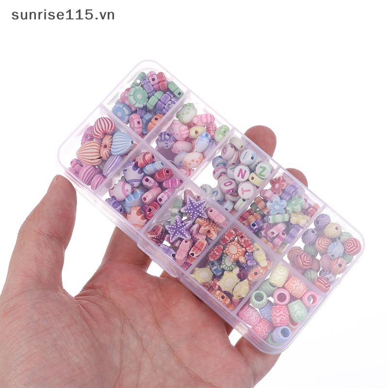 Srvn 1 Bộ Sáng Tạo Rời Miếng Đệm Hạt Làm Vòng Tay Vòng Cổ 10 / 24 Lưới Cô Gái Bộ Trang Sức Đồ Chơi DIY Handmade Đính Hạt Đồ Chơi Trẻ Em Quà Tặng.
