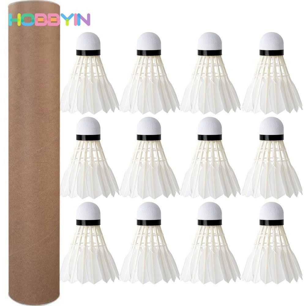 Hobbyin 3/6/12 quả cầu lông trắng, ổn định, bền, luyện tập chuyên nghiệp cho gia đình