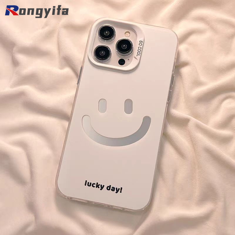 Ốp Điện Thoại Mờ Nụ Cười Đơn Giản Dễ Thương Cho Redmi K80 Pro Note 15 14 Pro Plus Redmi 15 15C Turbo 4 Pro A5 5G 4G Vỏ Hoạt Hình Ốp Lưng Chống Sốc