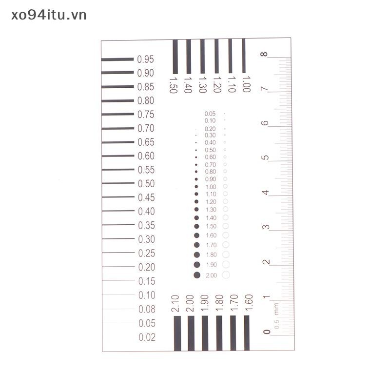 Xoitu Đo Pass Huy Hiệu Đồng Hồ Đo Vết Thẻ Điểm Đồng Hồ Đo Dây Trong Suốt Thước Phim Hàn Gage Vết Nứt Tương Phản Thước VN