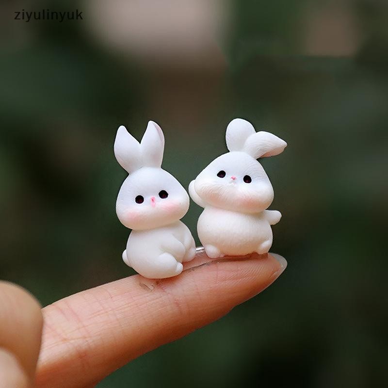 Ziyulinyuk Hình Thu Nhỏ Dễ Thương Micro Phong Cảnh Nhựa Đồ Trang Trí Trang Trí Nhà Cửa Động Vật Thỏ Phòng Trang Trí Bàn Làm Việc Quà Tặng EN