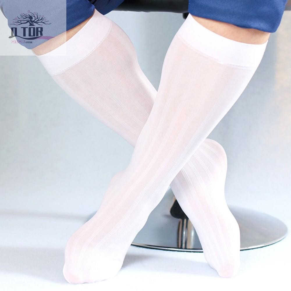 Tất Nam Siêu Mỏng Kinh Doanh Thoáng Khí Quý Ông Chiều Dài Đầu Gối Giữa Chiều Dài
