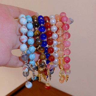 Drejew Kim Cương Zircon Bướm Opal Vòng Tay Thiết Kế Thời Trang Vòng Tay Co Giãn Cá Tính Đa Năng Tính Khí Vòng Tay
