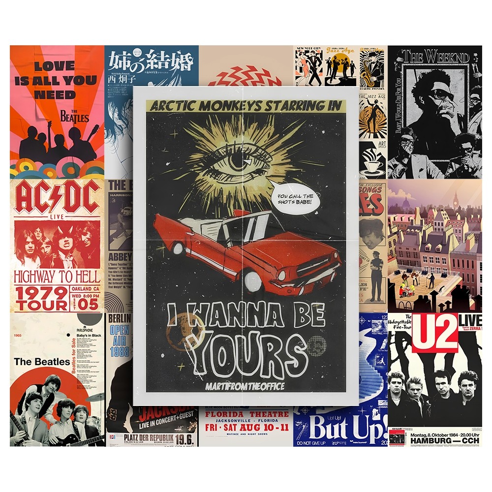 [DECAL] A5 In Màu - Set 50 Tờ Poster Giấy Dán Tường - HÌNH MUSIC - Decor Trang Trí Nhà | MS: 111456