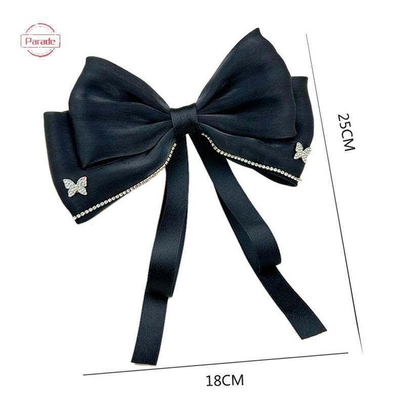 Cuộc diễu hành Thanh Lịch Nơ Ngọt Đuôi Ngựa Màu Trơn Nơ Lớn Kẹp Tóc Cho Nữ Bé Gái Đơn Giản Thời Trang Phụ Kiện Tóc Quà Tặng VN