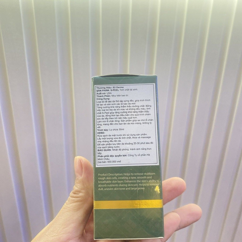 Peel sáng da mờ ƞám S2 Derma Spa Speel 30 ml
