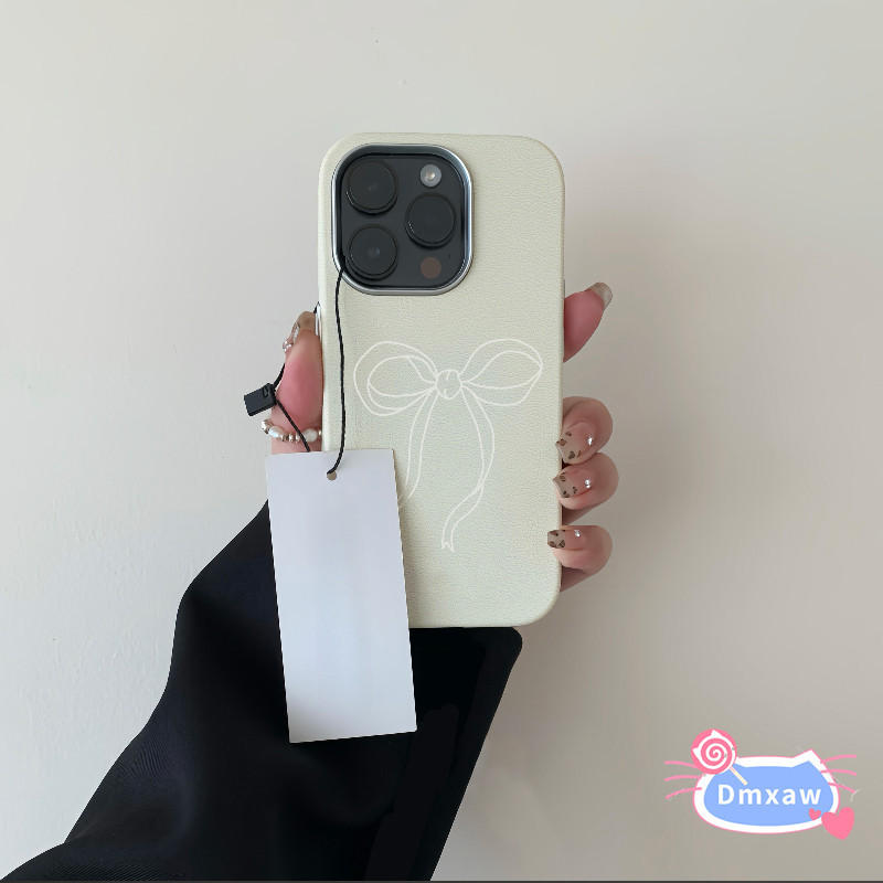 INS Style Vỏ Nơ Đơn Giản Cho Xiaomi Poco X8 F8 Ultra M8 M7 Plus X7 Pro Max F7 Ultra F6 M4 Pro 5G 4G Vỏ Da Sang Trọng Vỏ Điện Thoại Mềm Chống Sjock