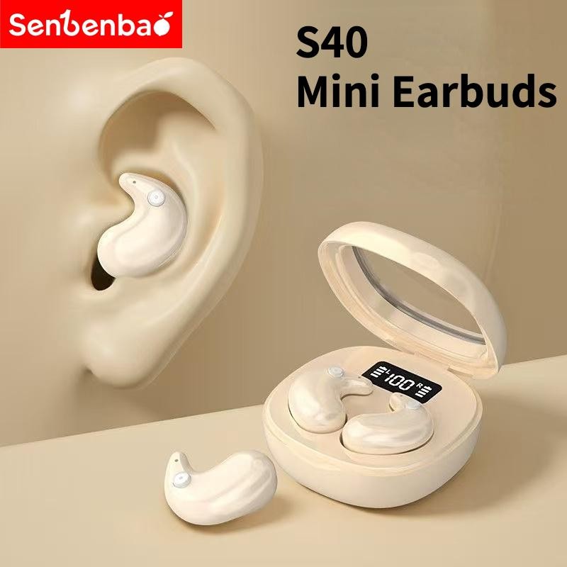 Tai nghe SENBENBAO S40 ENCTWS Mini Sleep Tai nghe bluetooth vô hình Hifi Âm thanh nổi Chống nước tích hợp MIc cho tai nghe di động thông minh Khử tiếng ồn