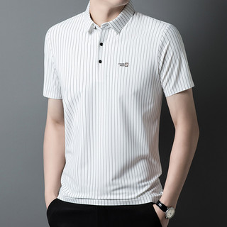 Áo polo mùa hè mới cho nam, áo thun co giãn nylon không đường may, phong cách công sở thoải mái, dáng rộng, đa năng, tay ngắn cho nam - DXPL