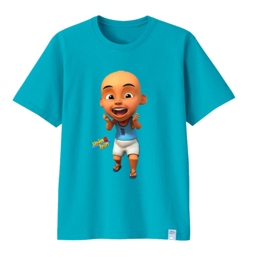 Áo thun trẻ em Upin Ipin in hình nhân vật dễ thương, thời trang & thoải mái cho trang phục hàng ngày của trẻ em