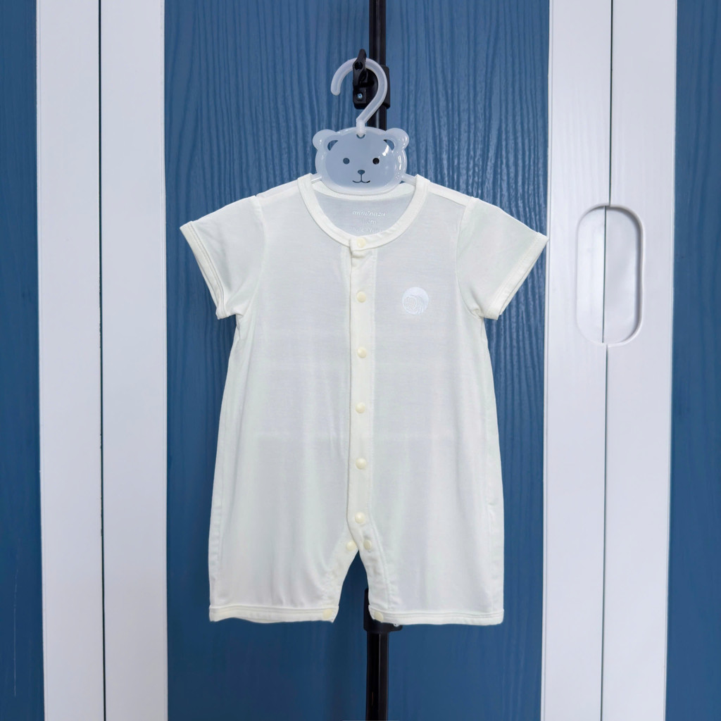 Body Đùi Cộc Tay Sơ Sinh Vải Sợi Tre Co Dãn Thoáng Mát - Hàng Chính Hãng AMI0357-6