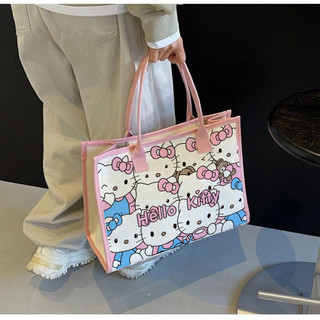 Túi Tote dây kéo Hello Kitty bán chạy 2026 Dung tích lớn