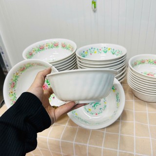 Tô nhựa melamine bông xanh loại tô sâu bát nhựa phíp dùng làm tô hủ tiếu, tô bán bún, tô ăn mì - Trường An VN