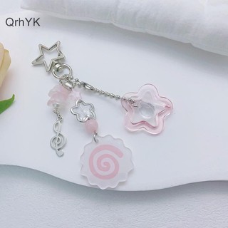 Nhà Máy Thời Trang Y2K Dễ Thương Mực Màu Hồng Cuộn Móc Khóa Sáng Tạo Bánh Cá Móc Khóa Trang Trí Đáng Yêu Chìa Khóa Ba Lô Mặt Dây Chuyền Cho Bé Gái Quà Tặng QrhYK