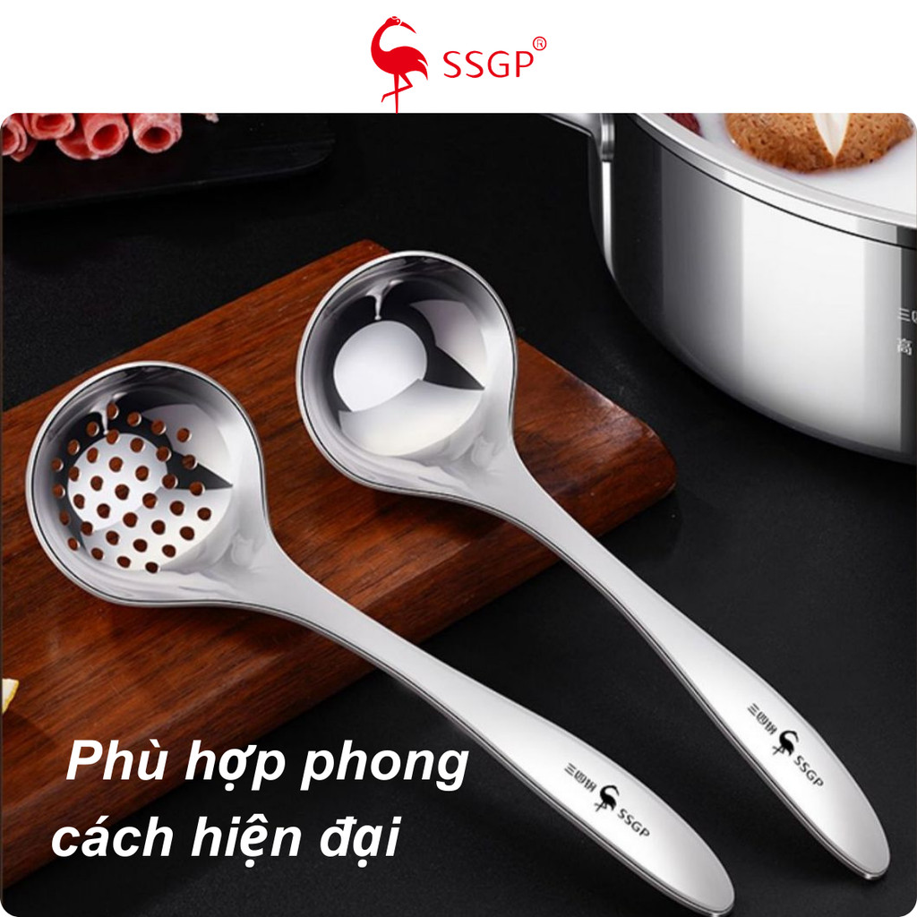 Muỗng canh Family Inox 316L cao cấp SSGP SS11608 Muôi canh, Vá canh Vá lẩu, vá múc canh