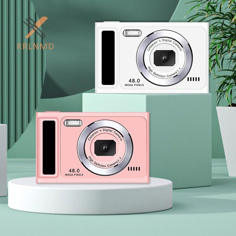 Rrlnmd 48MP Ống Kính Kép 2.8 Inch Camera Video Kỹ Thuật Số IPS 4K Camera Kỹ Thuật Số AF 16X Zoom Kỹ Thuật Số Flash Dành Cho Trẻ Em Quà Tặng Sinh Nhật Học Sinh MỚI