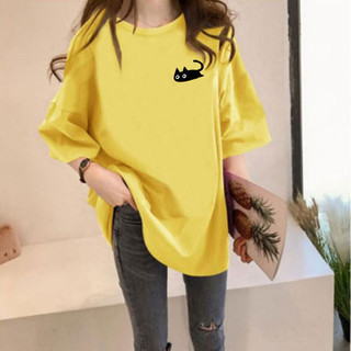 Áo thun ngắn tay dáng rộng in hoạt dành cho nữ mùa hè phong cách mới