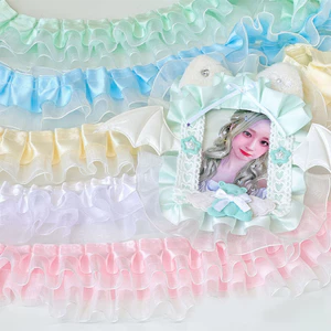 Diy Bìa Thẻ Trang Trí Vật Liệu Đóng Gói Gói Ruy Băng Ren Satin 1M Trang Trí Chất Liệu Thủ Công