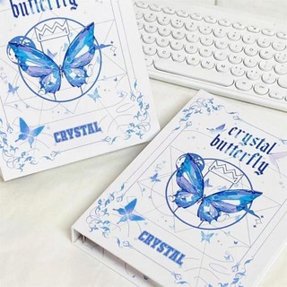 Jkdesign Loose-leaf Album, A5 Butterfly Series Album Ảnh, Chất Kết Dính Photocard Bộ Sưu Tập Sách Quà Tặng