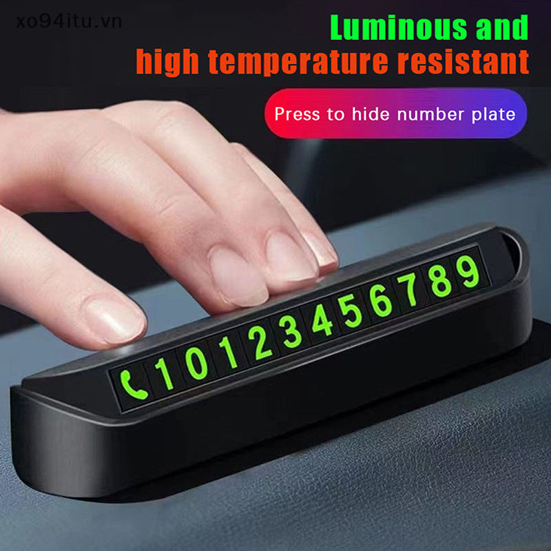 Xoitu Dạ Quang Ô Tô Tạm Thời Đỗ Xe Thẻ Số Điện Thoại Xe Di Chuyển Số Điện Thoại Đỗ Xe Dừng Thẻ Phụ Kiện Ô Tô VN