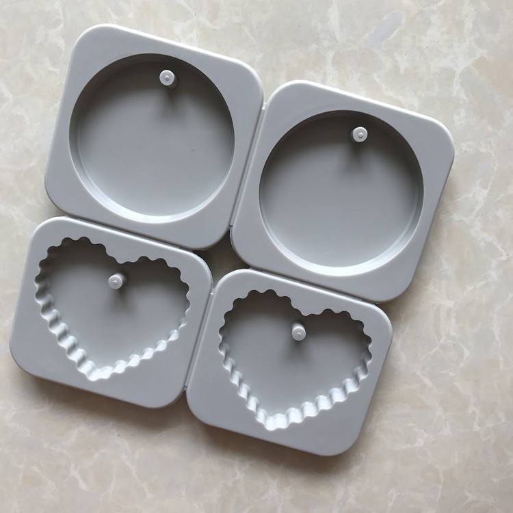 4 Khoang Tròn Hình Trái Tim Silicon Sáp Thẻ Khuôn Thơm Thạch Cao Khuôn Sáp Viên Khuôn Khuôn Socola Khuôn Làm Bánh DIY Khuôn Nướng Bánh