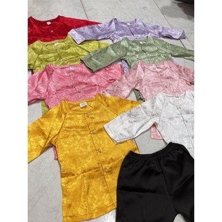 thời trang đồ bộ trẻ em, bà ba gấm cho bé quần đen